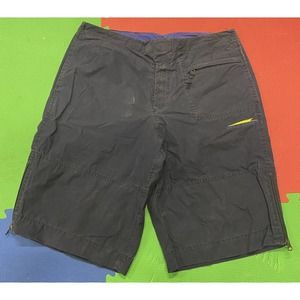 Vintage Polo Sport Ralph Lauren Mens Cargo Shorts Sz Medium 32 Navy Embroidered